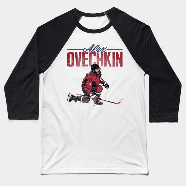 Alex Ovechkin Washington Retro Baseball T-Shirt by stevenmsparks